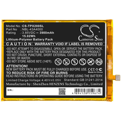 Replacement Battery for TP-Link  Neffos X20 – Mobile, SmartPhone – 3900mAh / 15.02Wh / 3.85V