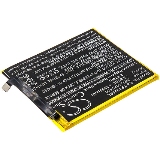 Replacement Battery for TP-Link  Neffos Y5s Dual SIM – Mobile, SmartPhone – 2350mAh / 8.93Wh / 3.8V