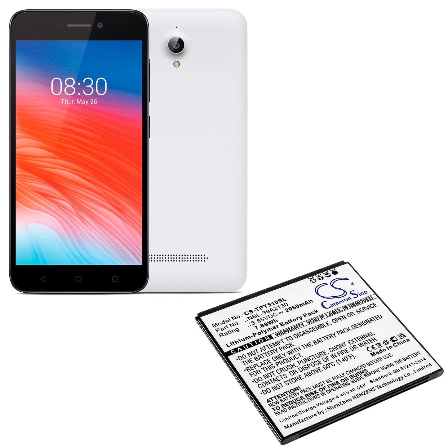 Replacement Battery for TP-Link  Neffos Y5 – Mobile, SmartPhone – 2050mAh / 7.89Wh / 3.85V