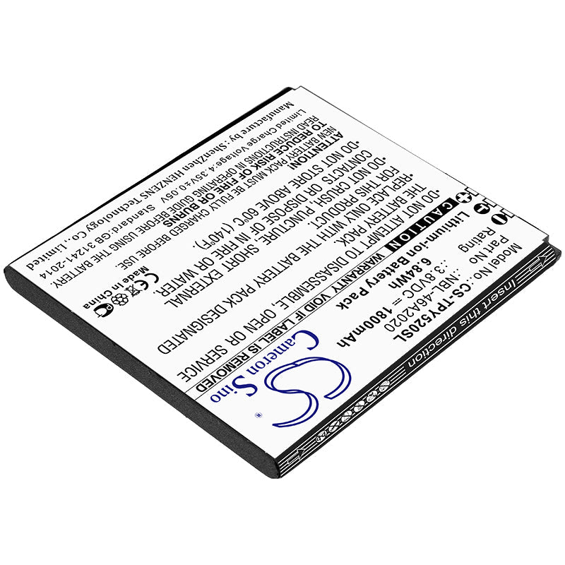 Replacement Battery for TP-Link  Neffos Y5L – Mobile, SmartPhone – 1800mAh / 6.84Wh / 3.8V
