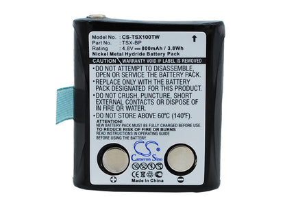 Replacement Battery for TriSquare  TSX100 – Two-Way Radio – 800mAh / 3.84Wh / 4.8V