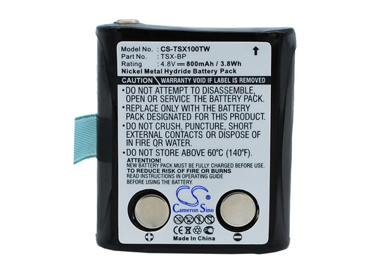 Replacement Battery for TriSquare  TSX100 – Two-Way Radio – 800mAh / 3.84Wh / 4.8V
