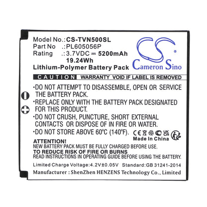 Replacement Battery for TwoNav  Aventura – GPS, Navigator – 5200mAh / 19.24Wh / 3.7V
