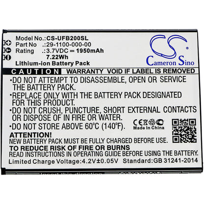 Replacement Battery for Ulefone  Be Touch – Mobile, SmartPhone – 1950mAh / 7.22Wh / 3.7V