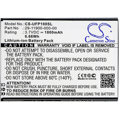 Replacement Battery for Ulefone  Paris – Mobile, SmartPhone – 1800mAh / 6.66Wh / 3.7V