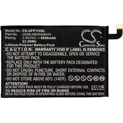 Replacement Battery for Ulefone  Power – Mobile, SmartPhone – 6050mAh / 23.29Wh / 3.85V