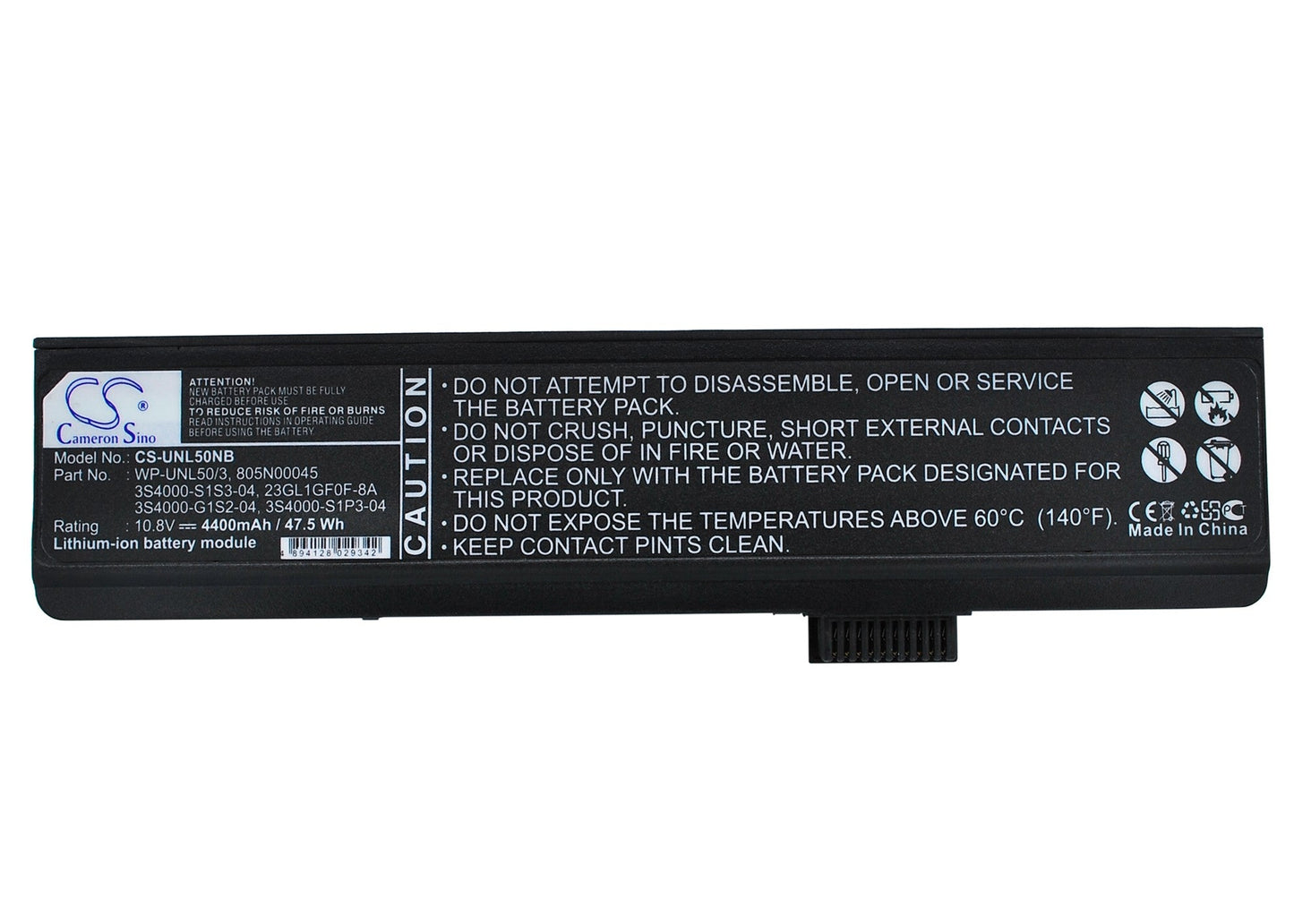 Replacement Battery for Uniwill  L50 – Notebook, Laptop – 4400mAh / 10.8V