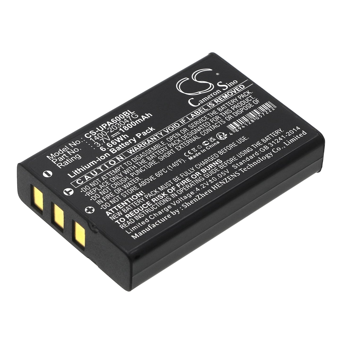 Replacement Battery for Unitech  HT6000 – Barcode Scanner – 1800mAh / 6.66Wh / 3.7V
