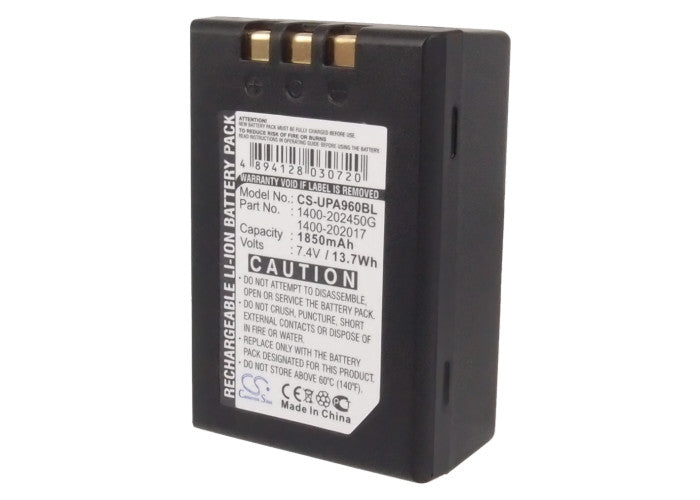 Replacement Battery for Unitech  PA960 – Barcode Scanner – 1850mAh / 7.4V