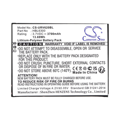 Replacement Battery for Urovo  i6200 – Barcode Scanner – 3700mAh / 13.69Wh / 3.7V