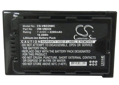 Replacement Battery for Panasonic  AJ-PX270 – Camera – 2200mAh / 16.28Wh / 7.4V