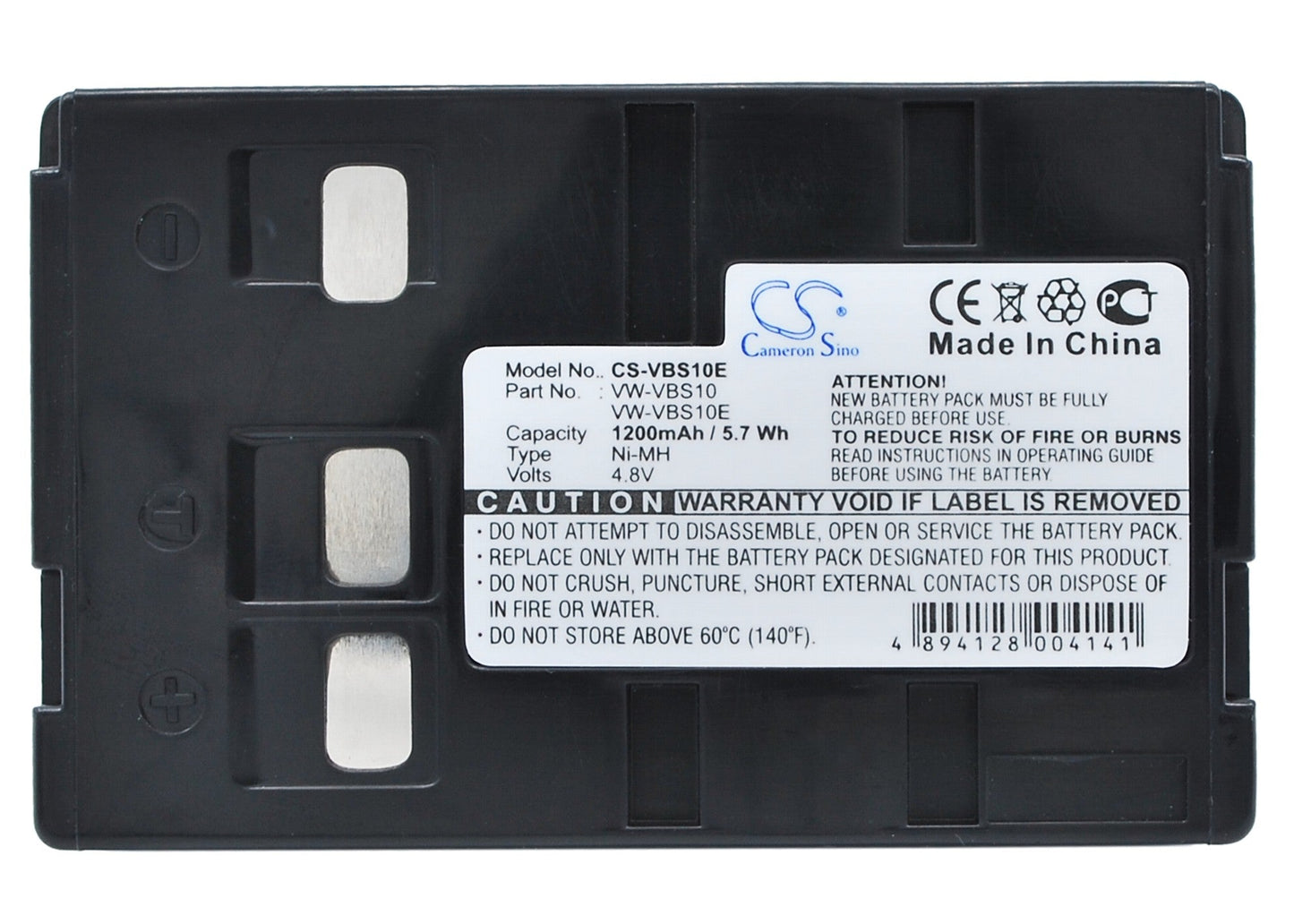 Replacement Battery for Panasonic  NV-A1 – Camera – 1200mAh / 5.76Wh / 4.8V