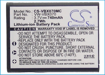 Replacement Battery for Panasonic  HM-TA2 – Camera – 740mAh/2.7Wh / 3.7V