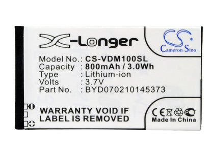 Replacement Battery for Vodafone  D100 – Mobile, SmartPhone – 800mAh / 3.7V