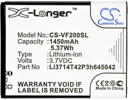 Replacement Battery for Vodafone  Smart First 7 – Mobile, SmartPhone – 1450mAh / 5.37Wh / 3.7V