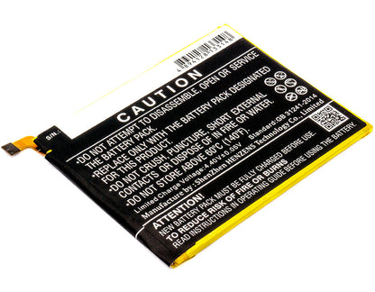 Replacement Battery for ZTE  Blade X – Mobile, SmartPhone – 3000mAh / 11.55Wh / 3.85V