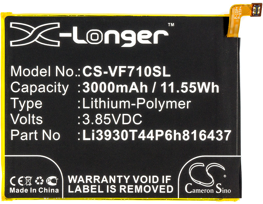 Replacement Battery for ZTE  Blade X – Mobile, SmartPhone – 3000mAh / 11.55Wh / 3.85V