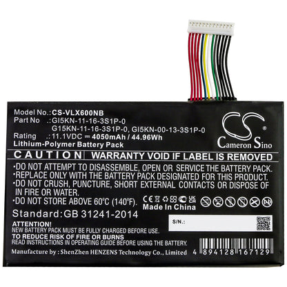 Replacement Battery for Vulcan  X5 – Notebook, Laptop – 4050mAh / 44.96Wh / 11.1V