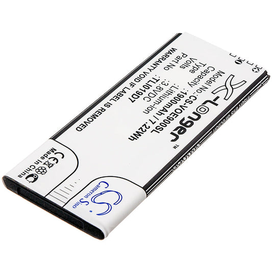 Replacement Battery for Vodafone  Smart E9 – Mobile, SmartPhone – 1900mAh / 7.22Wh / 3.8V