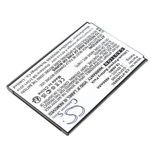 Replacement Battery for Vortex  HD65 + – Mobile, SmartPhone – 4800mAh / 18.48Wh / 3.85V