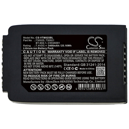 Replacement Battery for Vocollect  Talkman T2 – Barcode Scanner – 3400mAh / 25.16Wh / 7.4V