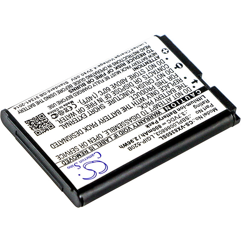 Replacement Battery for MetroPCS  MN180 – Mobile, SmartPhone – 800mAh / 2.96Wh / 3.7V