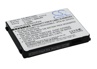 Replacement Battery for Wasp  RS-232 – Barcode Scanner – 900mAh / 3.33Wh / 3.7V