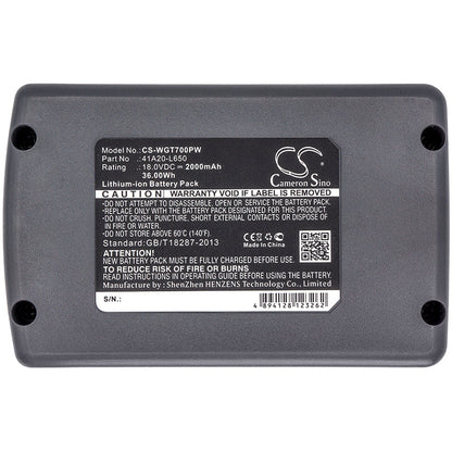 Replacement Battery for WOLF Garten  BA 700 – Power Tools – 2000mAh / 36.00Wh / 18.0V