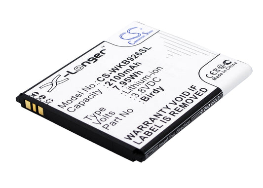 Replacement Battery for Wiko  9261 – Mobile, SmartPhone – 2100mAh / 7.98Wh / 3.8V