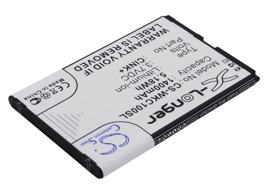 Replacement Battery for wiko  Cink – Mobile, SmartPhone – 1400mAh / 5.18Wh / 3.7V