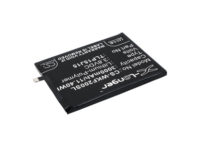 Replacement Battery for Wiko  FEVER – Mobile, SmartPhone – 3000mAh / 11.40Wh / 3.8V