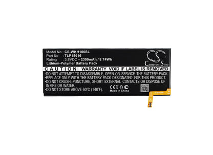 Replacement Battery for Wiko  Highway Star – Mobile, SmartPhone – 2300mAh / 8.74Wh / 3.8V