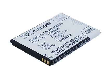 Replacement Battery for Wiko  Jimmy – Mobile, SmartPhone – 1700mAh / 6.29Wh / 3.7V