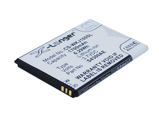 Replacement Battery for Wiko  Jimmy – Mobile, SmartPhone – 1700mAh / 6.29Wh / 3.7V
