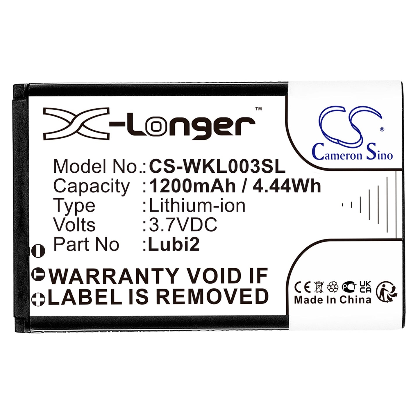 Replacement Battery for Aligator  A290 – Mobile, SmartPhone – 1200mAh / 4.44Wh / 3.7V
