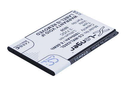 Replacement Battery for Wiko  LENNY 2 – Mobile, SmartPhone – 1800mAh / 6.66Wh / 3.7V