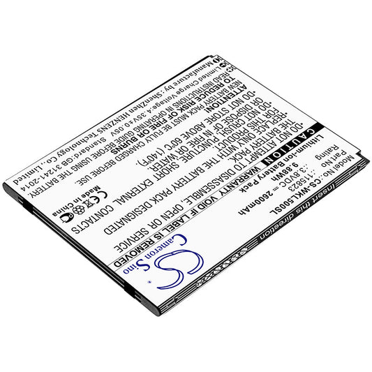 Replacement Battery for Wiko  Lenny 5 – Mobile, SmartPhone – 2600mAh / 9.88Wh / 3.8V