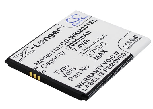 Replacement Battery for Wiko  Rainbow 4G – Mobile, SmartPhone – 2000mAh / 7.40Wh / 3.7V