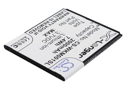 Replacement Battery for Wiko  Rainbow 4G – Mobile, SmartPhone – 2000mAh / 7.40Wh / 3.7V