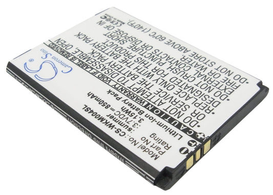 Replacement Battery for Wiko  Soap – Mobile, SmartPhone – 850mAh / 3.15Wh / 3.7V