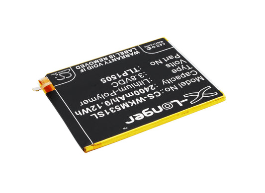 Replacement Battery for Wiko  M531 – Mobile, SmartPhone – 2400mAh / 9.12Wh / 3.8V
