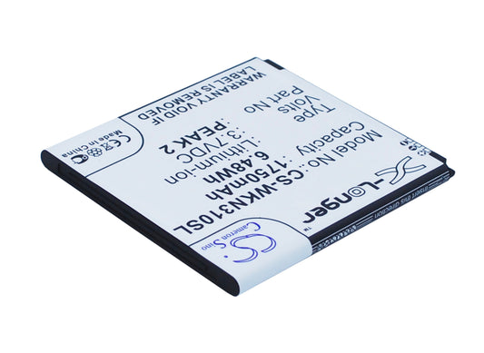 Replacement Battery for Wiko  Cink Peax – Mobile, SmartPhone – 1750mAh / 6.48Wh / 3.7V