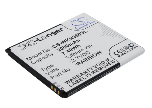 Replacement Battery for Wiko  Bloom – Mobile, SmartPhone – 2000mAh / 7.40Wh / 3.7V