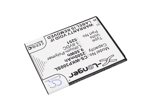 Replacement Battery for Wiko  Pulp 3G – Mobile, SmartPhone – 2500mAh / 9.50Wh / 3.8V