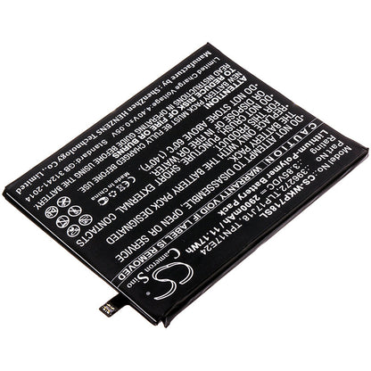 Replacement Battery for BQ  Strike Selfie Max – Mobile, SmartPhone – 2900mAh / 11.17Wh / 3.85V
