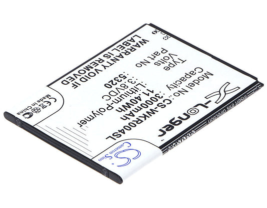 Replacement Battery for Wiko  RIDGE FAB – Mobile, SmartPhone – 3000mAh / 11.40Wh / 3.8V