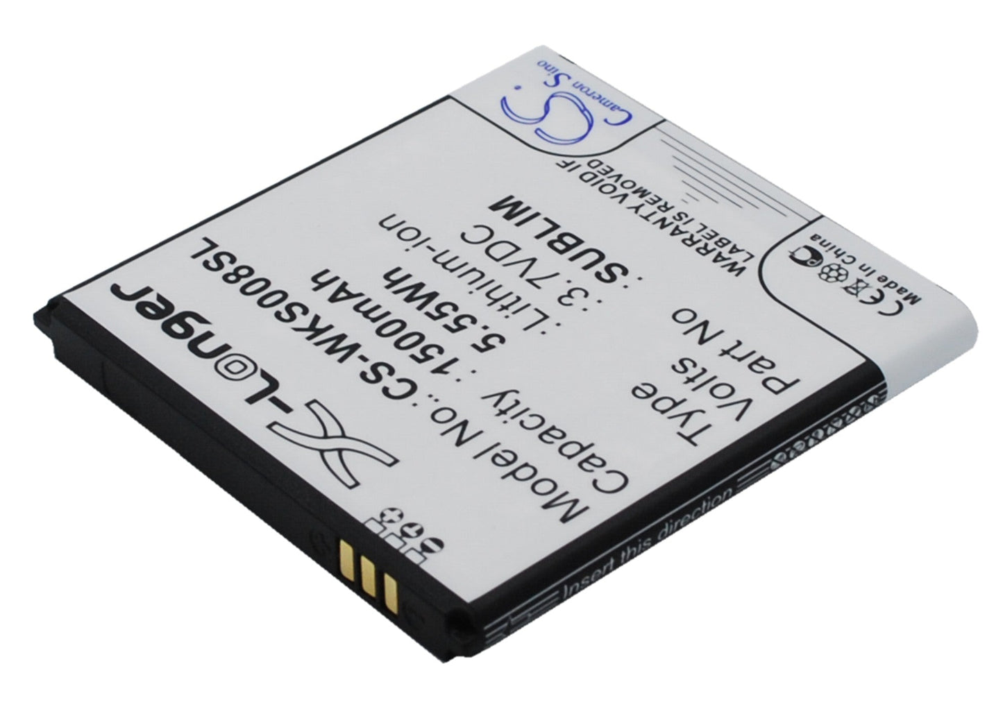 Replacement Battery for NGM  WEMOVE MIRACLE – Mobile, SmartPhone – 1500mAh / 5.55Wh / 3.7V