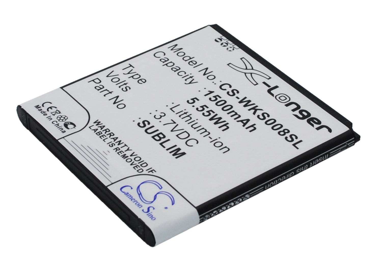 Replacement Battery for NGM  WEMOVE MIRACLE – Mobile, SmartPhone – 1500mAh / 5.55Wh / 3.7V