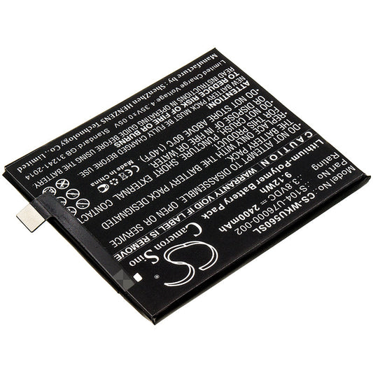Replacement Battery for Wiko  P4601 – Mobile, SmartPhone – 2400mAh / 9.12Wh / 3.8V