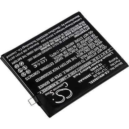 Replacement Battery for WIKO  9692 – Mobile, SmartPhone – 2800mAh / 10.64Wh / 3.8V